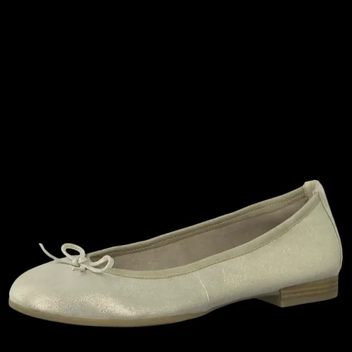 Ballerina  in Pelle Beige