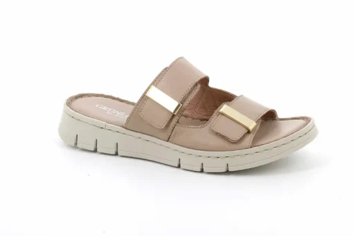 Ciabatta donna con 2 fasce regolabili con strappi