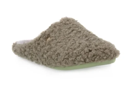 Ciabatta Tessuto Pelo Effetto Teddy menta
