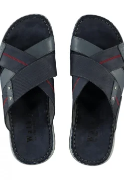 Ciabatta Uomo in Pelle Blu