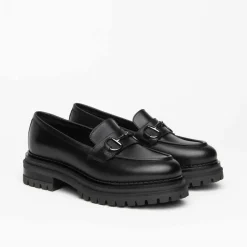 Mocassino in pelle con accessorio