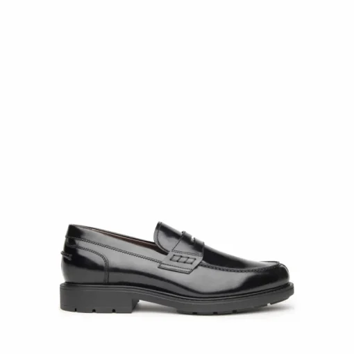 Mocassino uomo in pelle  Art.I001670U 100 Nero