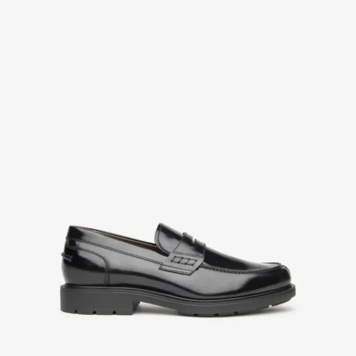 Mocassino uomo in pelle  Art.I001670U 100 Nero
