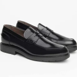 Mocassino uomo in pelle  Art.I001670U 100 Nero