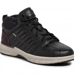 Polacchino in pelle con lacci Amphibiox Nero