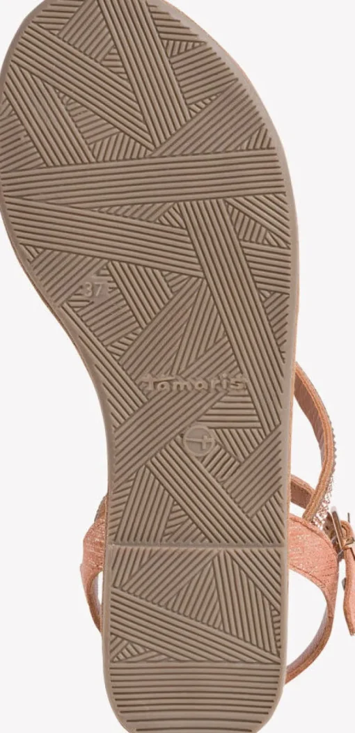 Sandalo donna con fascette glitterate