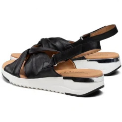 Sandalo donna con incrocio in nappa