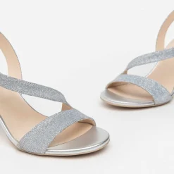 Sandalo Donna Glitterato con Cinturino sul Collo del Piede
