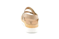 Sandalo donna in nabuk taupe