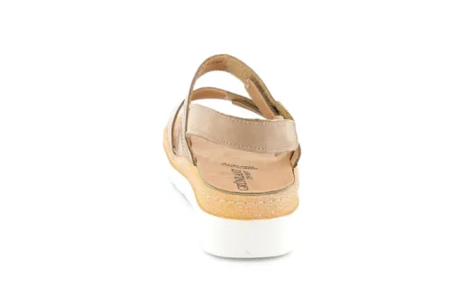 Sandalo donna in nabuk taupe