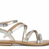 Sandalo donna in pelle con incroci