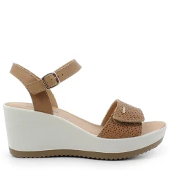 Sandalo donna in pelle  vegetal beige
