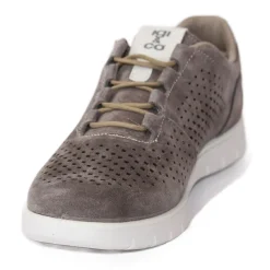 Scaroa  sneaker in  camoscio  con fori