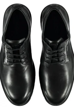 Scarpa Comoda con Lacci Nero Fodera in Goretex