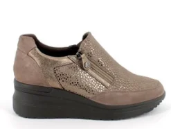 Scarpa Sportiva con Cerniera Laterale e Zeppa