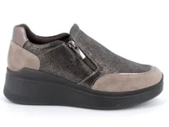 Scarpa Sportiva con Cerniera Laterale e Zeppa