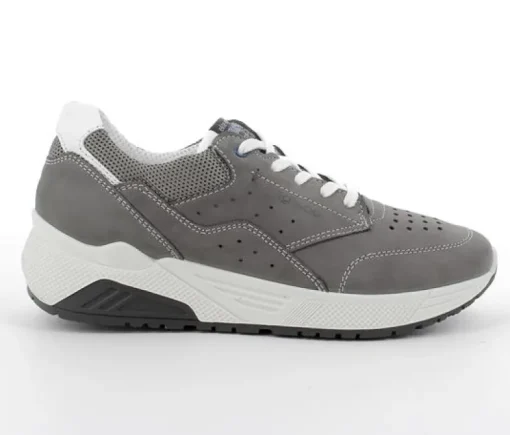 Scarpa Sportiva Uomo  In Nabuk Con Lacci