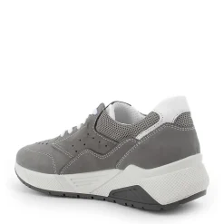 Scarpa Sportiva Uomo  In Nabuk Con Lacci