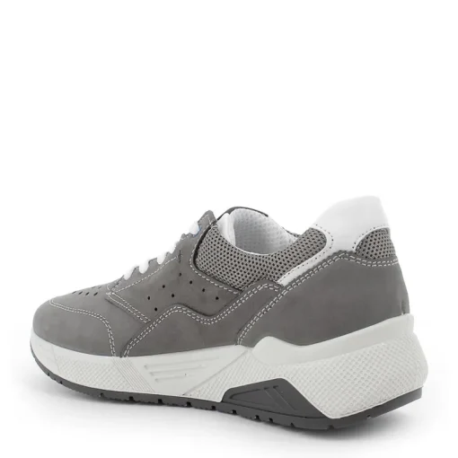 Scarpa Sportiva Uomo  In Nabuk Con Lacci