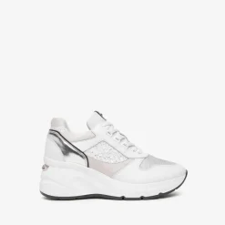 Sneakers donna bianca con glitter
