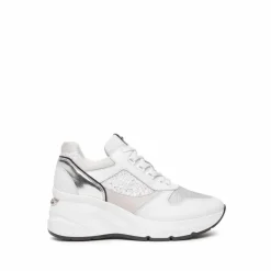 Sneakers donna bianca con glitter