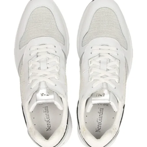 Sneakers donna bianca con glitter