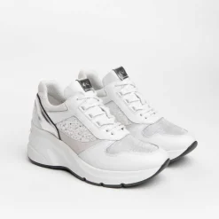Sneakers donna bianca con glitter