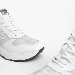 Sneakers donna bianca con glitter