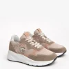 Sneakers Donna Bicolor in Camoscio con Lacci