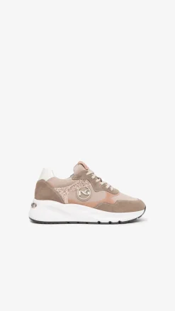 Sneakers Donna Bicolor in Camoscio con Lacci
