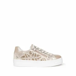 Sneakers donna con lacci e cerniera