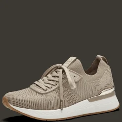 Sneakers donna con lacci in tessuto elasticizzato