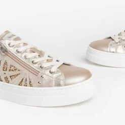 Sneakers donna con lacci e cerniera