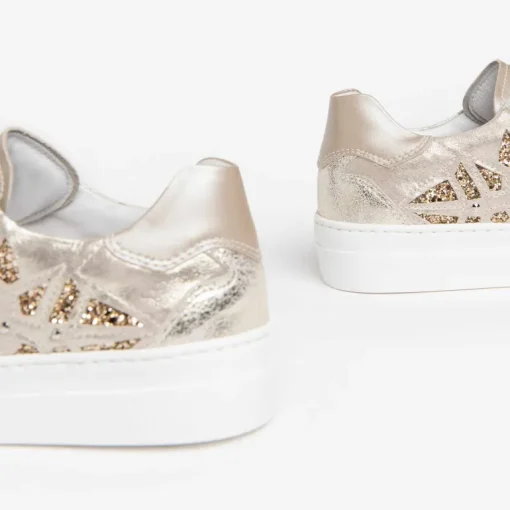 Sneakers donna con lacci e cerniera
