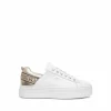 Sneakers donna  in pelle con lacci
