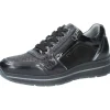 Sneakers donna in Pelle e Camoscio Nero