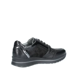 Sneakers donna in Pelle e Camoscio Nero