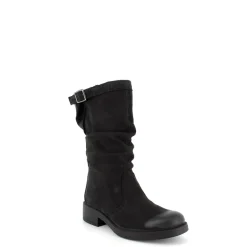 Stivale Arricciato in Nabuk Nero
