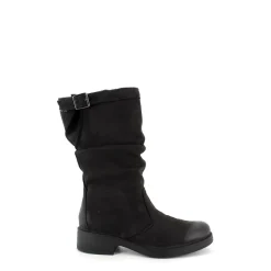 Stivale Arricciato in Nabuk Nero
