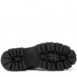 Stivaletto Con Elastici Laterali in Pelle Nero