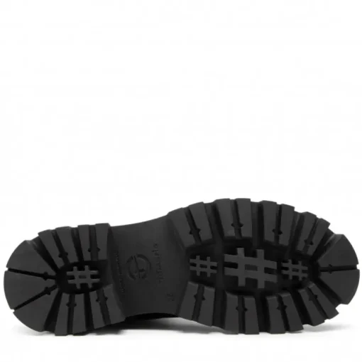 Stivaletto Con Elastici Laterali in Pelle Nero