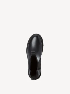 Stivaletto Con Elastici Laterali in Pelle Nero