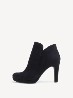 Stivaletto Effetto Camoscio Con Cerniera Laterale Navy