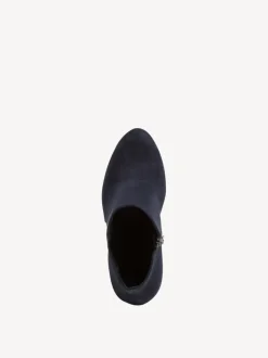 Stivaletto Effetto Camoscio Con Cerniera Laterale Navy