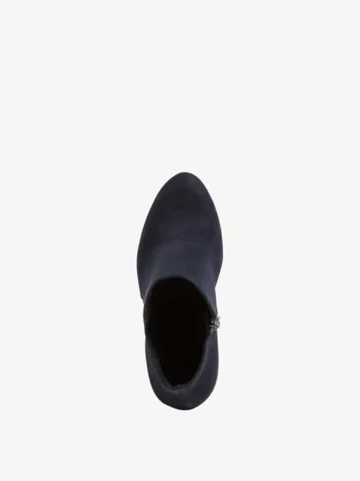Stivaletto Effetto Camoscio Con Cerniera Laterale Navy
