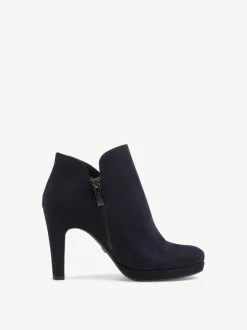 Stivaletto Effetto Camoscio Con Cerniera Laterale Navy