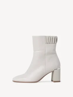 Stivaletto  in Pelle Con Cerniera Laterale Grigio Polveroso
