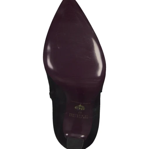 Stivaletto  in Pelle Con  Catena e Cerniera Laterale Nero