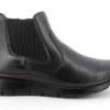 Stivaletto in Pelle con Elastici Laterali