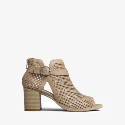 Stivaletto in pelle Open Too  Champagne